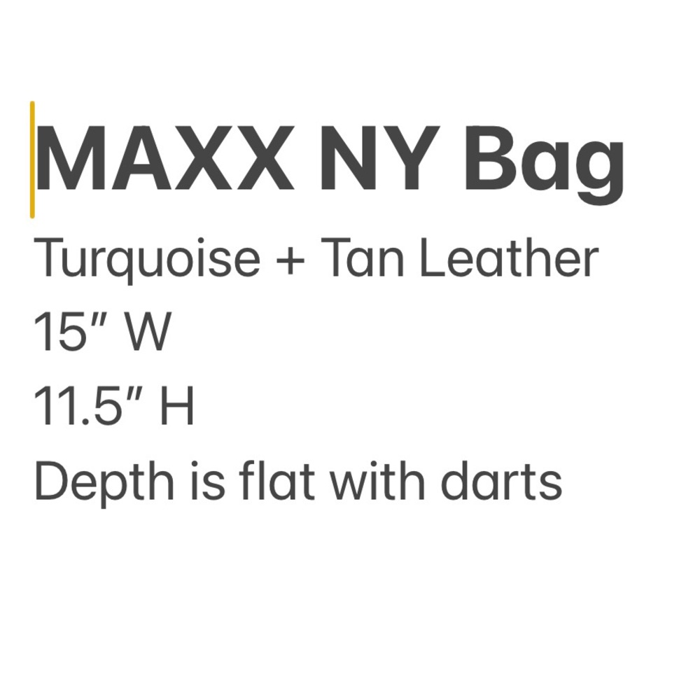 Maxx NY Turquoise Leather Hobo Bag Convertible Shoulder to Crossbody - Picture 10 of 10